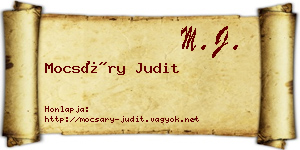 Mocsáry Judit névjegykártya